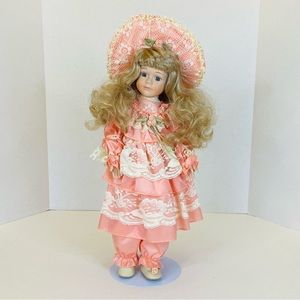 Dynasty Doll Collection Porcelain Doll - 16 inches tall with Stand